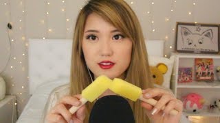 ASMR Wooden Scratching, Rough Sponges ♥