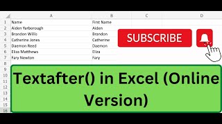 How to use TEXTAFTER() in EXCEL (ONLINE VERSION)