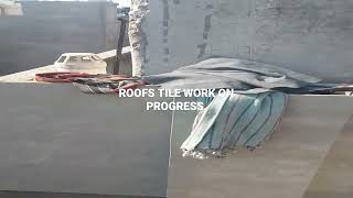 rooftop tile work on progress #youtuber #realestate #delhi #gurugram #propertyforsale