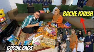 BIRTHDAY PAR BACHO KO GOODIE BAGS DIYE😍|| ghar waly chor kar chaly gay🥹