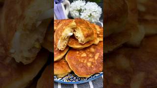 Savory fluffy pancakes #shorts #reels #recipe #savoryfood #pancake #easy