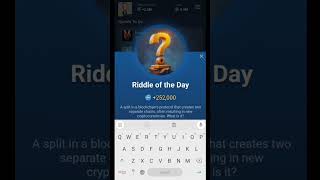 Riddle of the day X empire A split in a Blockchain's Protocol What is it?#riddleoftheday #shorts