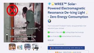 Fake Solar-Powered Electromagnetic Resonance De-Icing Light scam