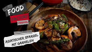 Asiatischer Spargel mit Garnelen | Food Factory