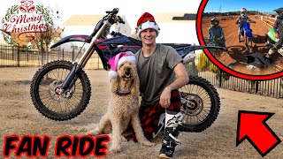 RIDING DIRT BIKES WITH FANS AT MOTOCROSS TRACK! | SUPER FUN