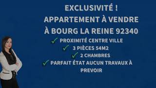 Appartement de 3 pièces à vendre à BOURG LA REINE 92340 CENTRE VILLE