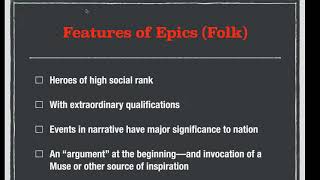 Features of Epics