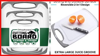 Great product -  Freshware Cutting Board Set [Set of 3] Juice Grooves with Easy-Grip Handles, Plasti