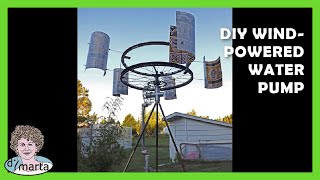 DIY Wind-Powered Water Pump. Cata-Vento com Bomba de Agua.