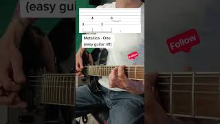 Metallica - One (easy guitar tab)