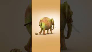 How to Combine a Apple and Elephant in photoshop #graphicdesgin #adobe #art #viral #shorts