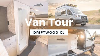 VAN TOUR | 148" EL AWD Ford Transit Custom Van Conversion With Interior Shower