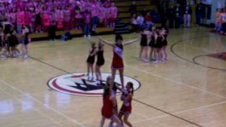 Clinton High School Pride Week Pep Assembly part 2 2009 Iowa Cheerleaders