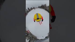 Carving Short turns on Blue Slope #shorts #insta360