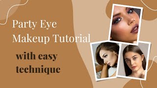 PARTY EYE MAKEUP TUTORIAL WITH EASY TECHNIQUE|| How To: Step By Step ASIAN BRIDAL Eye Makeup#makeup