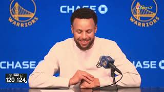 Steph Curry Postgame Interview | Golden State Warriors beat Brooklyn Nets 124-120