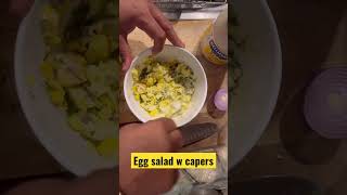 Quick egg salad with capers