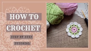 CROCHET Flower mandala 🌺Learn to crochet ♥ Easy crochet projects for beginners ♥ Follow step by step