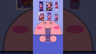 Kirby Animation - Eating Random PURPLE Convenience Store Food Asmr Mukbang #shorts