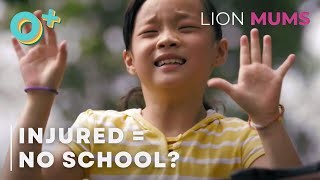 When your child purposely falls off a bike to escape school | Lion Mums