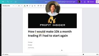 How i'd make $10k a month trading asap if I had to start again