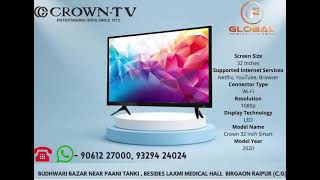 Crown Tv available now in Stock Only @ Global Electronics