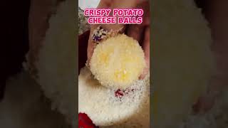 CRISPY CHEESE POTATO BALLS #satifying  #cheesepotatoballs #potatorecipe #potato #cheesepotato