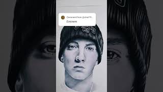 Number 5 in the collection, EMINEM 💜🏴󠁧󠁢󠁳󠁣󠁴󠁿 #art #drawing #eminem #fanart #realism #hiphop #rap