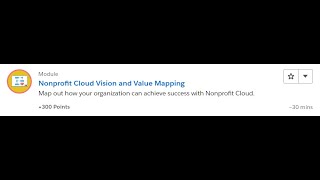 Nonprofit Cloud Vision and Value Mapping [Salesforce Trailhead Answers]