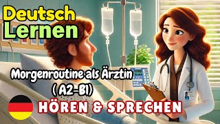 Meine Morgenroutine als Ärztin A2-B1 | Deutsch Lernen | Hören & Sprechen | Geschichte & Wortschatz