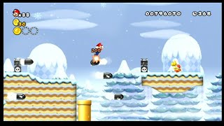 New Super Mario Bros Wii Story Mode World 3 Mario Heads To The Snow World