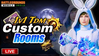 Day 54/360 BGMI LIVE CUSTOM ROOMS | 1V1 TDM ROOM #girlgamer #bgmilive #CUSTOM