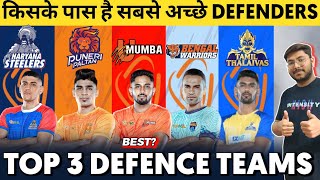 PKL 11 - Top 3 Defence Teams in PKL 2024 || PKL 2024 STRONGEST DEFENCE TEAMS