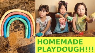 HOMEMADE PLAY DOUGH||NO CREAM OF TARTAR||OUR FIRST TIME!!