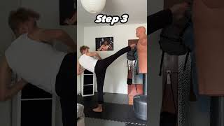 Hook kick Into a roundhouse TUTORIAL🔥🥋#shorts #martialarts