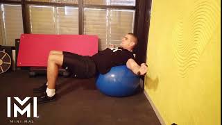 Stability Ball Resistance Band Chest Fly   פלייס עם גומיה על כדור