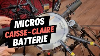 On écoute 8 micros différents sur ma caisse-claire