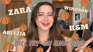 Fall try-on haul PT. 2: h&m, aritzia, zara & more!