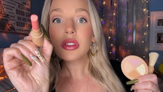 ASMR Doing your makeup with wooden cosmetics💄