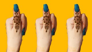 mehndi design simple thumb hand front and back side || mehndi designs simple back hand modern||