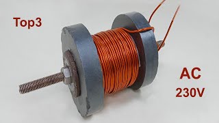 Top3 I turn copper coil idea into how to make 230V 20000W free electricity free energy generator