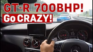 MUST WATCH! 700BHP GTR R35 smoked A45, EVO 5 & IMPREZA! - NKVE HIGHWAY MALAYSIA