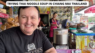 Trying Thai street food noodle in Chiang Mai Thailand | Chiang Mai Food Vlog |