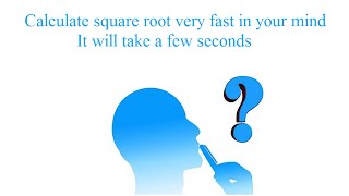 Calculate square root trick | Numbers between 30 and 70