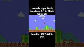 Remaking level 1-1!!! in #supermariomaker2