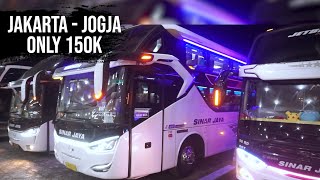 Naik Bis Sinar Jaya Jakarta - Yogyakarta/Jogja only 150k (vlog bis mania kw)