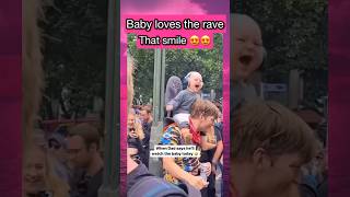 Baby absolutely loves the rave 😍 Look at that smile 🥰 Pure Joy #dnb #rave #shorts