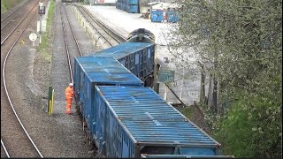 70004 BinLiner Derailed at Northenden 11th April 2022