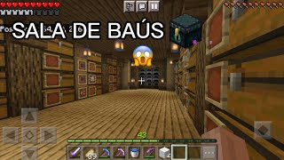 FIZ UMA SALA DE BAÚS NO MINECRAFT #10 EM BUSCA DO ENDER DRAGON