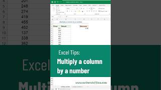 Multiply a column by a number in Excel